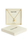 Open Edit Waterproof Bubble Initial Pendant Necklace