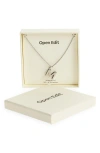 Open Edit Waterproof Bubble Initial Pendant Necklace