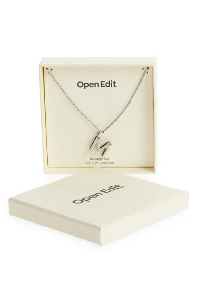 Open Edit Waterproof Bubble Initial Pendant Necklace