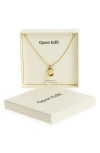 Open Edit Waterproof Bubble Initial Pendant Necklace