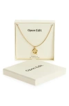 Open Edit Waterproof Bubble Initial Pendant Necklace