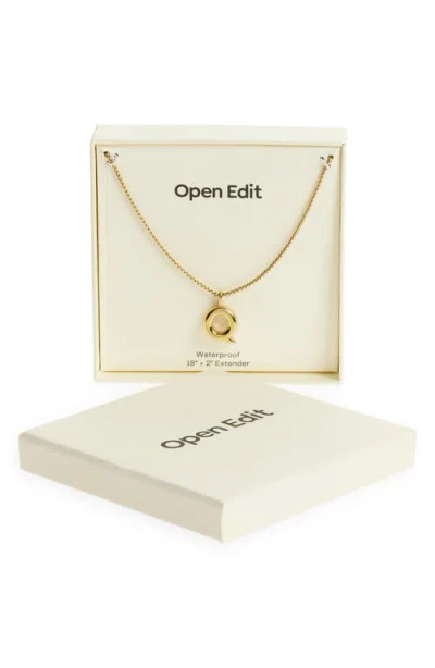 Open Edit Waterproof Bubble Initial Pendant Necklace