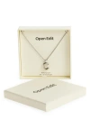 Open Edit Waterproof Bubble Initial Pendant Necklace