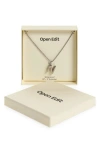 Open Edit Waterproof Bubble Initial Pendant Necklace