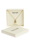 Open Edit Waterproof Bubble Initial Pendant Necklace