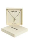 Open Edit Waterproof Bubble Initial Pendant Necklace