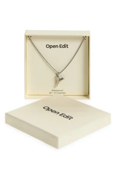 Open Edit Waterproof Bubble Initial Pendant Necklace
