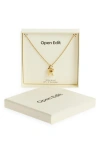 Open Edit Waterproof Bubble Initial Pendant Necklace