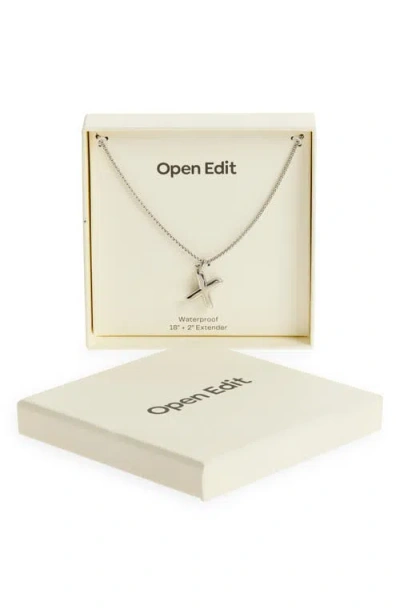 Open Edit Waterproof Bubble Initial Pendant Necklace