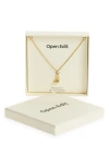 Open Edit Waterproof Bubble Initial Pendant Necklace