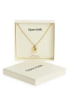 Open Edit Waterproof Bubble Initial Pendant Necklace In Gold