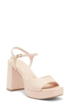 Open Edit Whitney Block Heel Sandal In Pink Petal