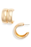 Open Edit Wide Double Hoop Earrings