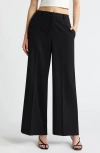 Open Edit Wide Leg Pants In Black