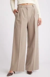 Open Edit Wide Leg Pants In Grey Chia