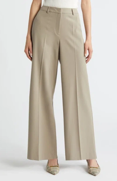Open Edit Wide Leg Pants In Grey Chia