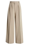 Open Edit Wide Leg Pants In Grey Chia