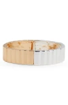 Open Edit Wide Stretch Bracelet In Gold