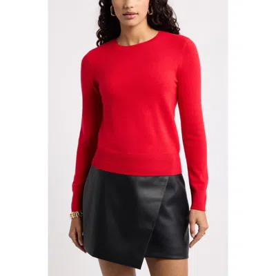 Open Edit Wool & Cashmere Sweater In Red Salsa