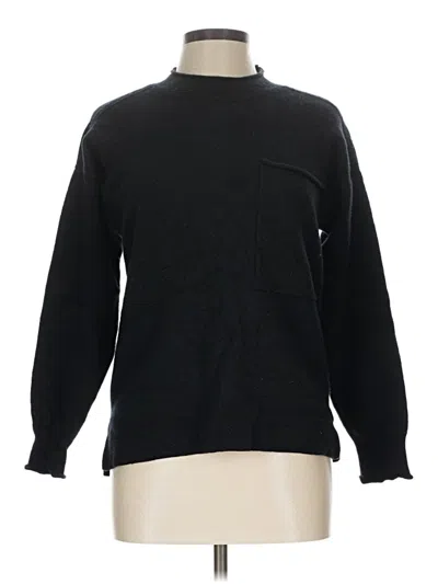 Pre-owned Open Edit Wool Pullover Sweater In Black