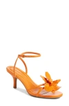 Open Edit Zuri Ankle Strap Sandal In Orange Zest