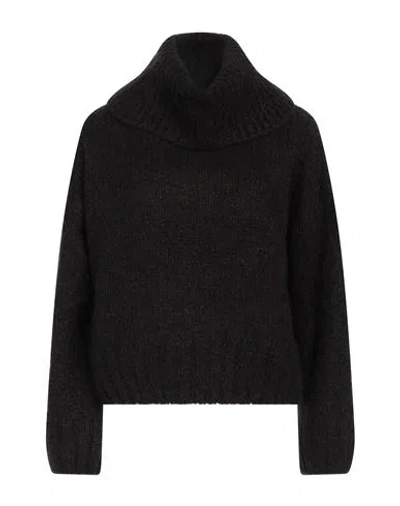Open Lab Woman Turtleneck Black Size 6 Acrylic, Polyamide, Wool, Mohair Wool