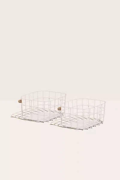 Open Spaces Medium Wire Baskets - Set Of 2 In Metallic