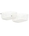 Open Spaces Set Of 2 Large Baskets In White