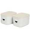 Open Spaces Set Of 2 Medium Storage Bins In Neutral