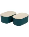 Open Spaces Set Of 2 Small Storage Bins In Green