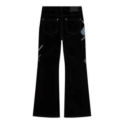 Open Yy Argyle Patched Bootscut Pants