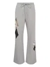 Open Yy Argyle-patched Track Pants In Gray