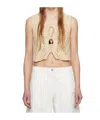 Open Yy Argyle Vest In Neutral