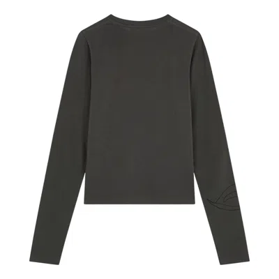 Open Yy Beaded I Love Yy Tee In Gray