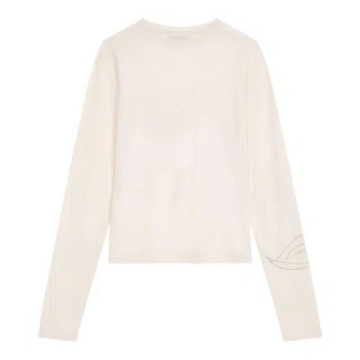 Open Yy Beaded I Love Yy Tee In White