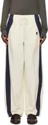 Open Yy Beige & Navy Yy Color Block Lounge Pants In Ecru