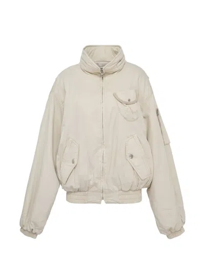 Open Yy Cotton Cargo Bomber In Neutral