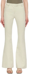Open Yy Beige Bootcut Trousers In Beige