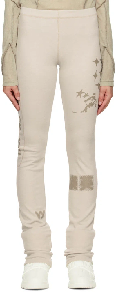Open Yy Beige Printed Leggings
