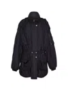 Open Yy Belted Cargo Jacket In Blue