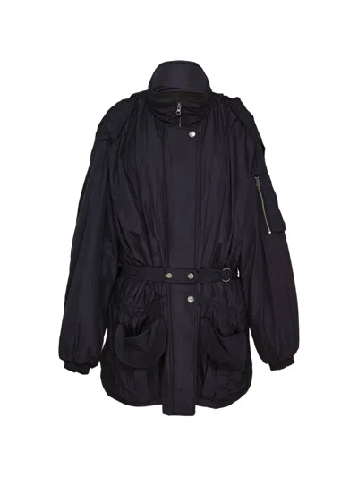 Open Yy Belted Cargo Jacket In Blue