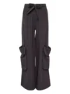 Open Yy Belted Cargo Trousers In Black