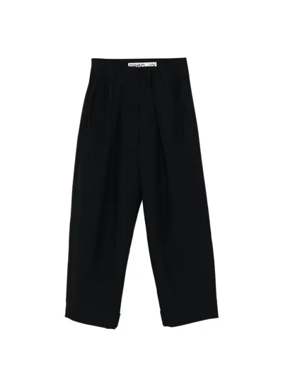 Open Yy Gathered Trousers In Black