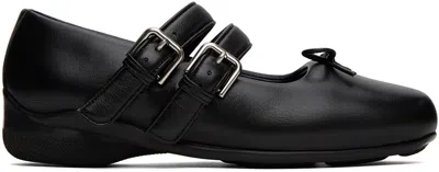 Open Yy Black Buckle Ballerina Flats