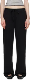 Open Yy Black Classic Lounge Pants In Black