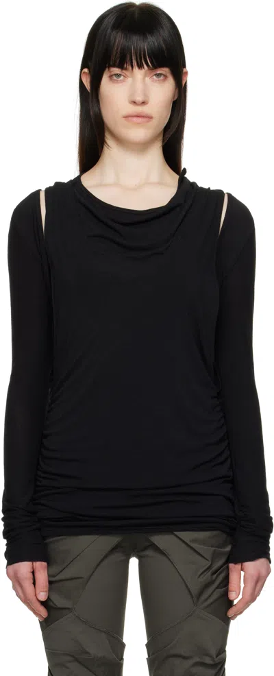 Open Yy Black Convertible Bolero T-shirt