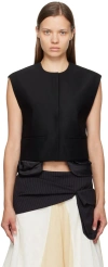 OPEN YY BLACK EXPOSED POCKET VEST