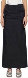 Open Yy Black Layered Maxi Skirt In Black