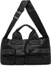 Open Yy Black Oil Skin Venti Satchel In Black