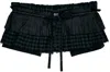 Open Yy Black Pleats Layered Pocket Belt In Blue